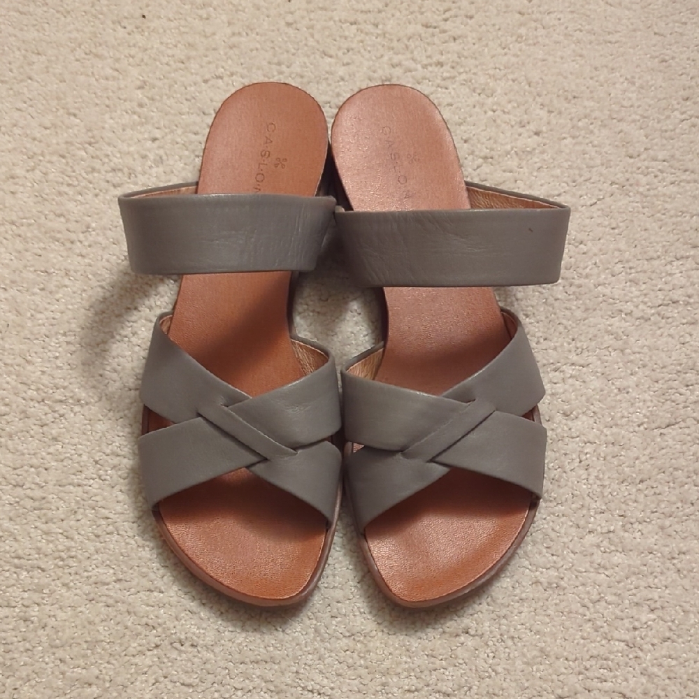 Caslon Gray Crossover Sandals